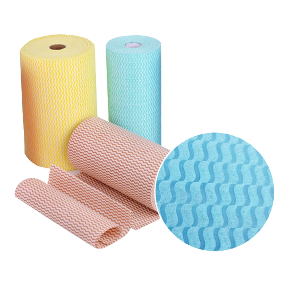GAOXIN Stock Clearance manufacturer Eco-friendly Spunlace Nonwoven Cleaning Fabric Roll
