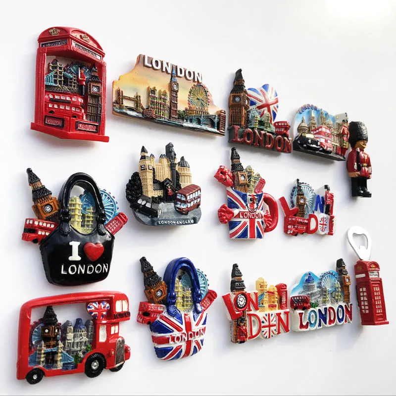 Custom London Personalized Souvenir Poly resin Fridge Magnets Customized Country Gift Magnet Souvenir