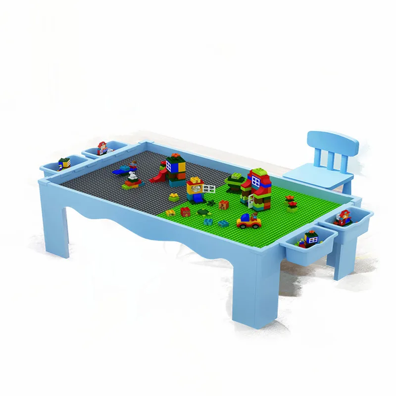
Girl multifunctional assembling puzzle 4 baby intelligence brain big particle toy boy 3 years old building table 