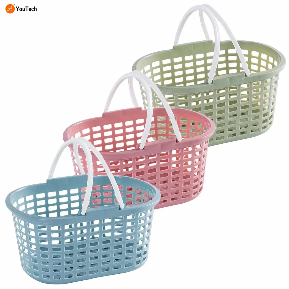 Plastic Hamper Dresser Containers Baskets Handles Shower Small Sundries Storage