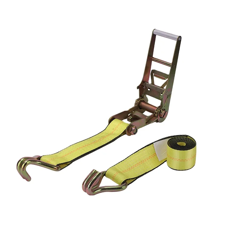 Hot Sales 2 Inch Ratchet Tie Down Strap Cargo Belt Lashing Strap With J Hooks Ratchet Straps