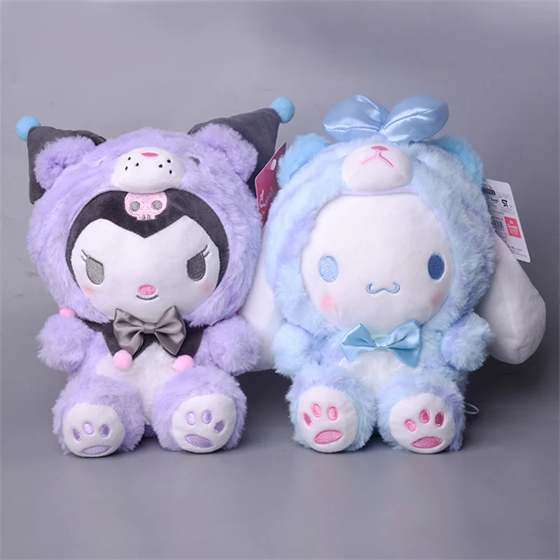 Japanese Sanrioo plushies Backpack Decoration Cinnamorol Cartoon Around Become A Bear Mymelody Kitty Plush Doll Plush Toys Gift