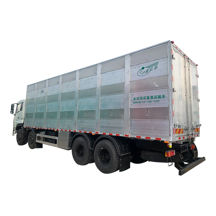 Dongfeng 3 этажа алюминиевый 465 лошадиных сил 9,6 m 8x4 скота птицы свинья грузовик для перевозки животных с упорная панель