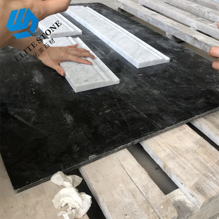 Stone Cornice Moulding Border Calacatta White Marble Crown For Decorative Profiling