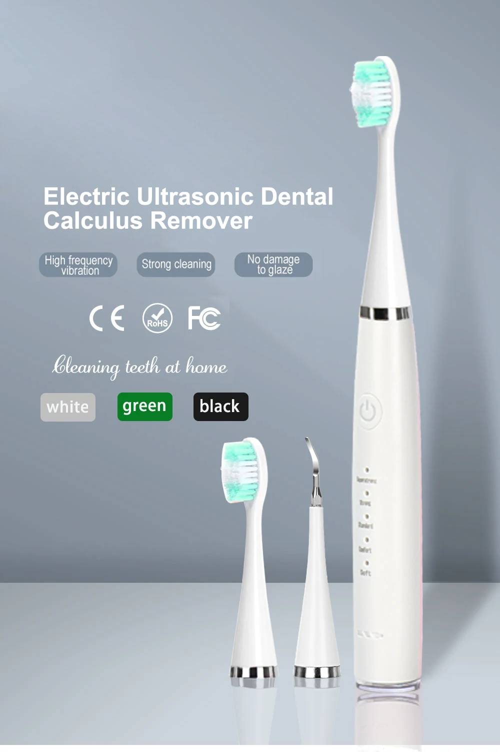 Electric Ultrasonic Dental Calculus Remover Teeth Cleaner Dental Cleaning Teeth Whitening Scaler Dental Tartar Remover