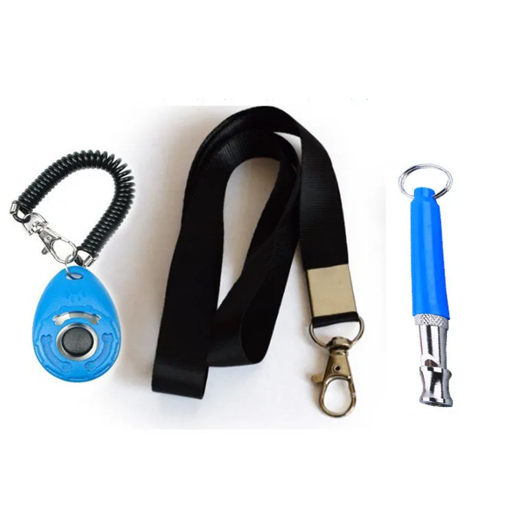 
Custom Logo 4 Pack Dog Training Set Dog Whistle Clicker with Strap 
