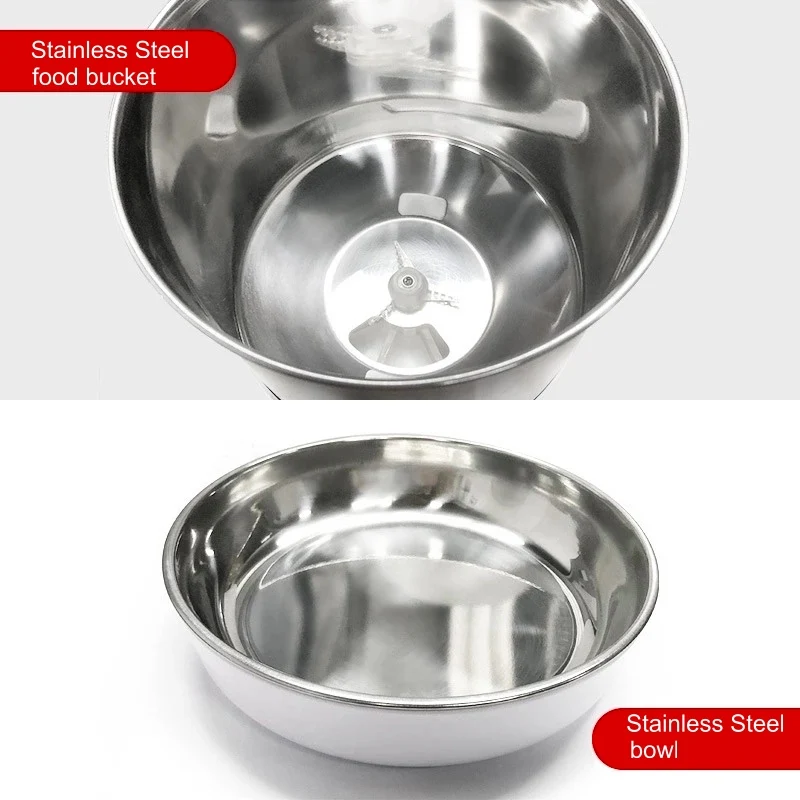 Electric smart water Dispenser 4.5L key wifi SS304 stainless steel automatic pet food Feeder for cats dogs TUYA APP