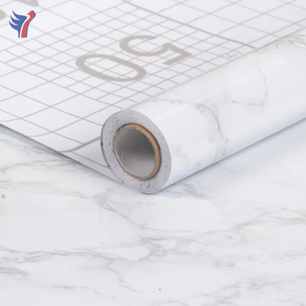 Jinyi Waterproof Marble Stone Look Vinyl Self Adhesive Fancy Funiture Book Cover Gift Wrapping Wall Paper