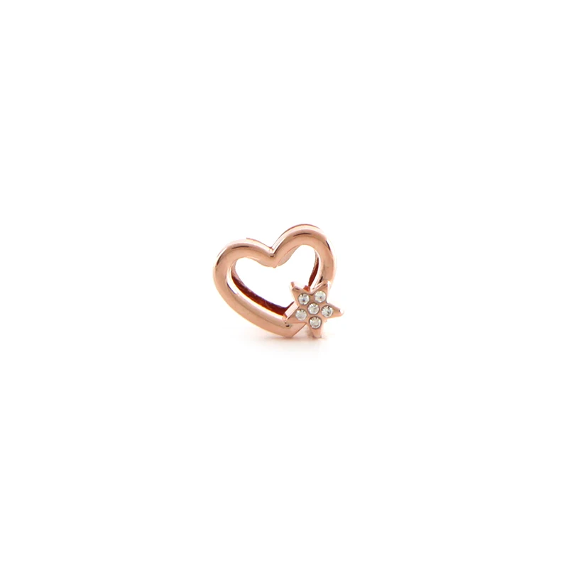 
Fashion Design Christmas Season Sliding Heart Charms for 8mm Bracelets 