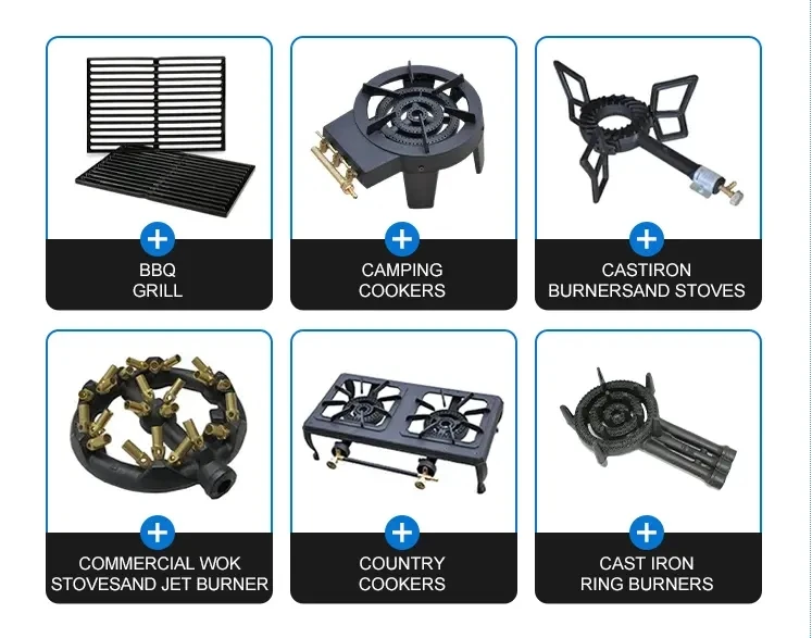 China Factory Catering Gas Grill Cast Iron 4 Ring Gas Rings Burners High Pressure 4 Burner Gas Stove