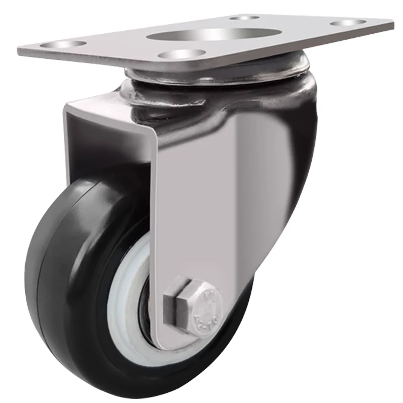 Free sample Weihang 1.5 inch stainless universal mute caster 50kg wheel chair caster