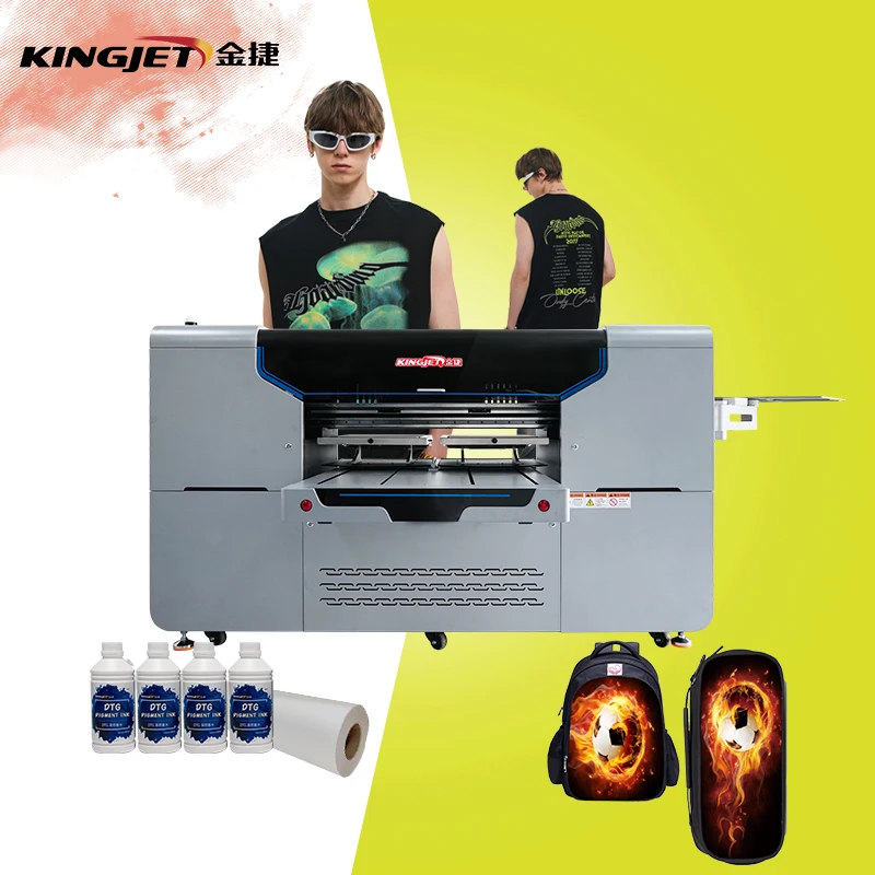 Textile Direct To Garment Large Format A3 Flatbed Ink Dtf Digital Printing Machine Green A2 Dedicated Clot 2T I3200 Dtg Printer