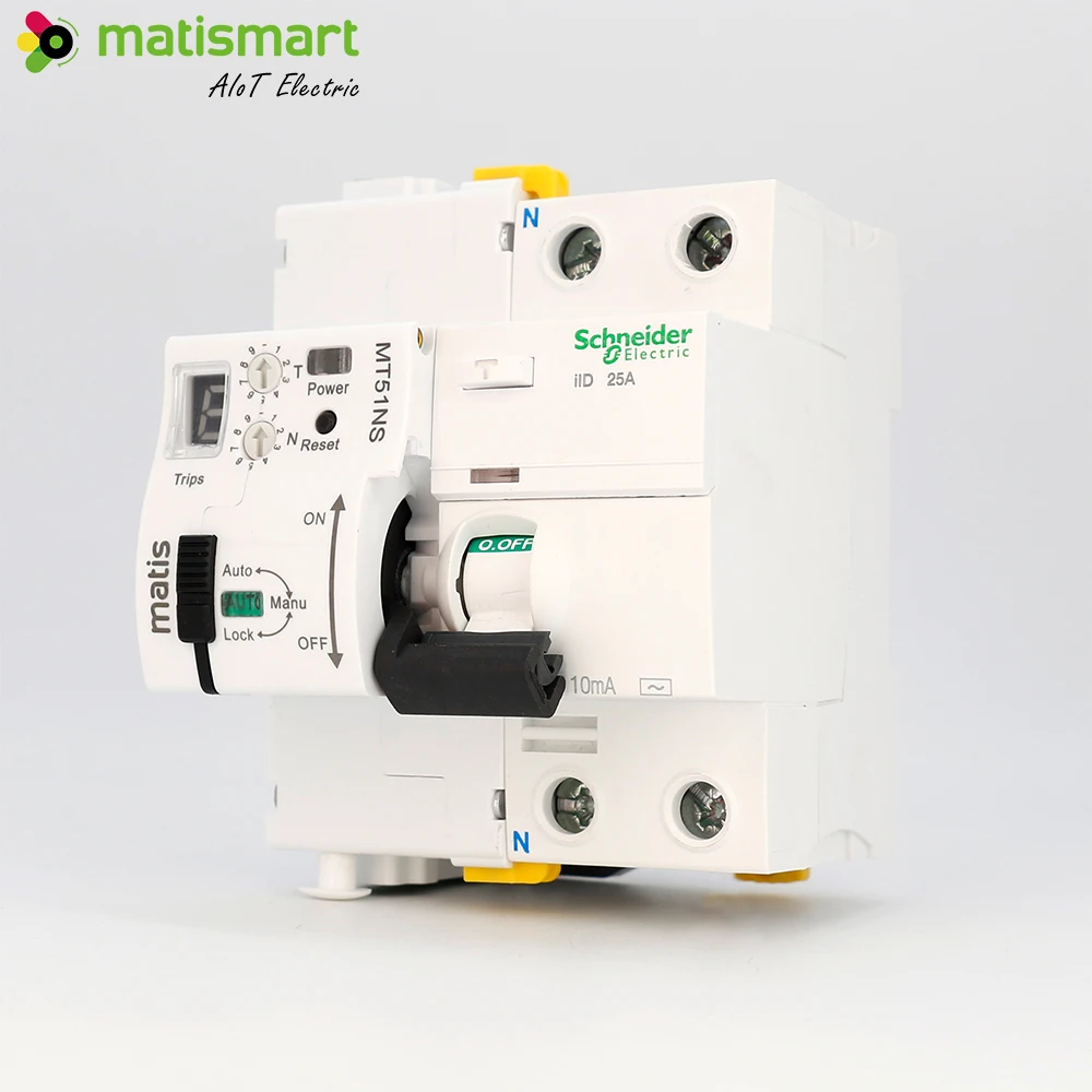 Trips 3 time delay 10s,60s,300 intelligent smart circuit breaker with RCCB