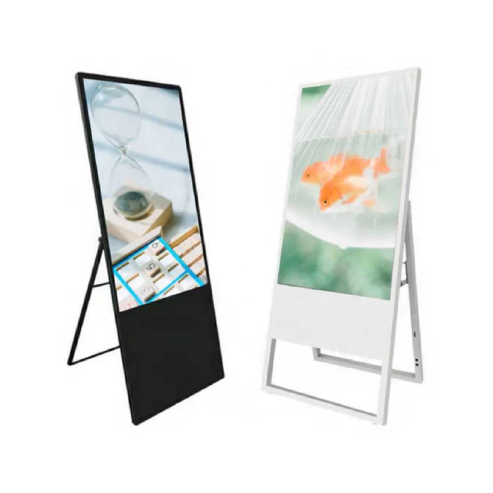 32 49 Inch Portable Kiosk Advertising Display Touch Screen Monitor Foldable A Frame Lcd monitor Digital Signage