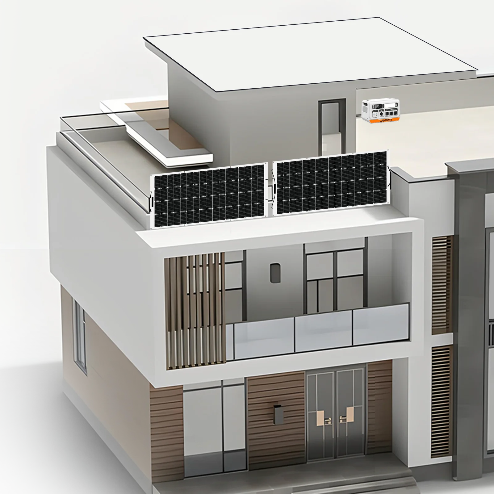 Система хранения балконных батарей 2200 Вт 2048Wh