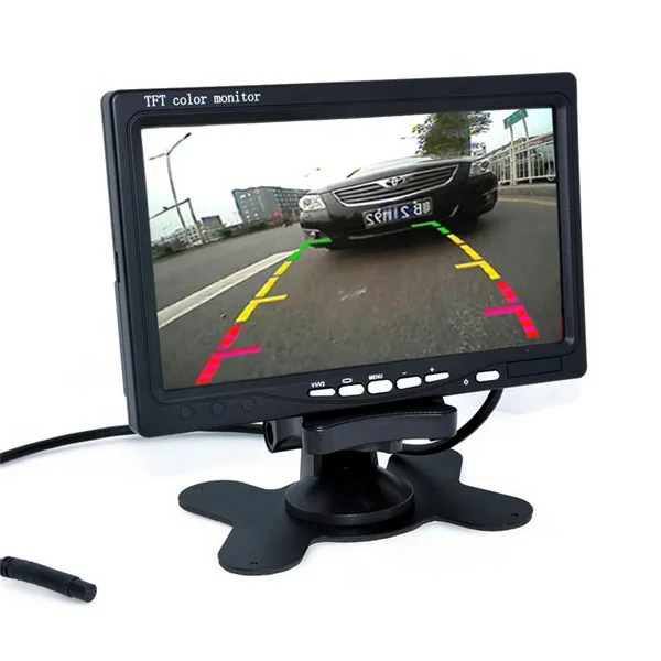 Longsintek 7-дюймовый цифровой Tft ЖК-экран автомобиля Vga Дисплей Стенд 2 Way Av вход автомобильный автобус монитор заднего вида