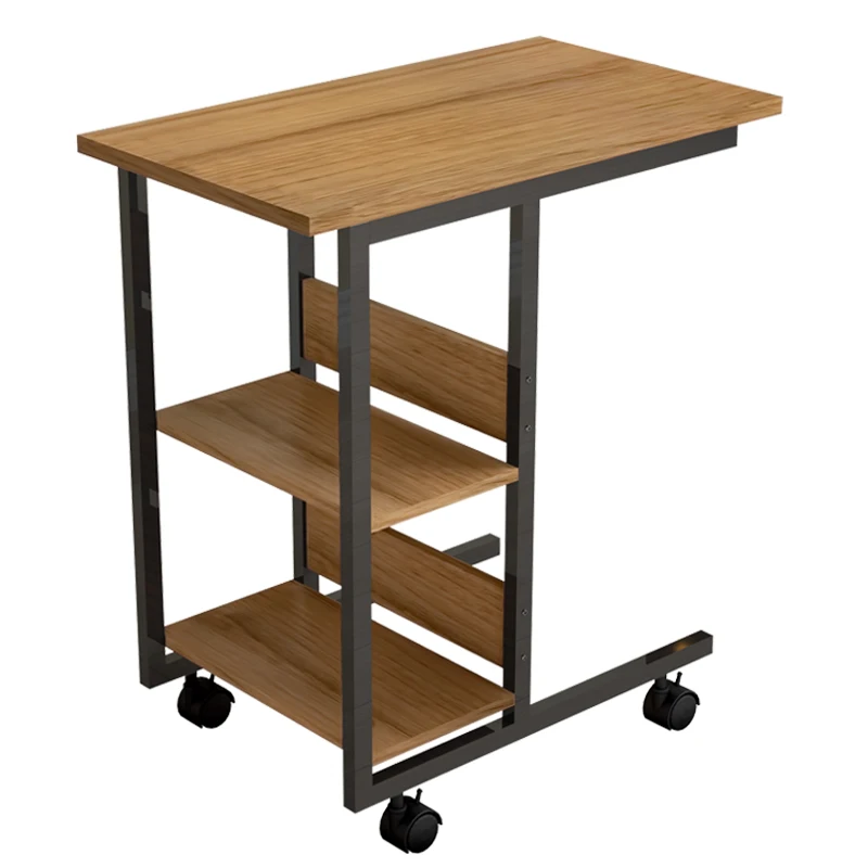 Household Living Room Bedroom Furniture Movable Simple Edge Table Side Table Coffee Table on Wheels