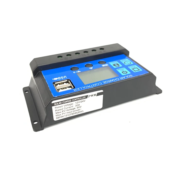 20A 12 В/24 В двойной USB PWM умный контроллер солнечного зарядного устройства с