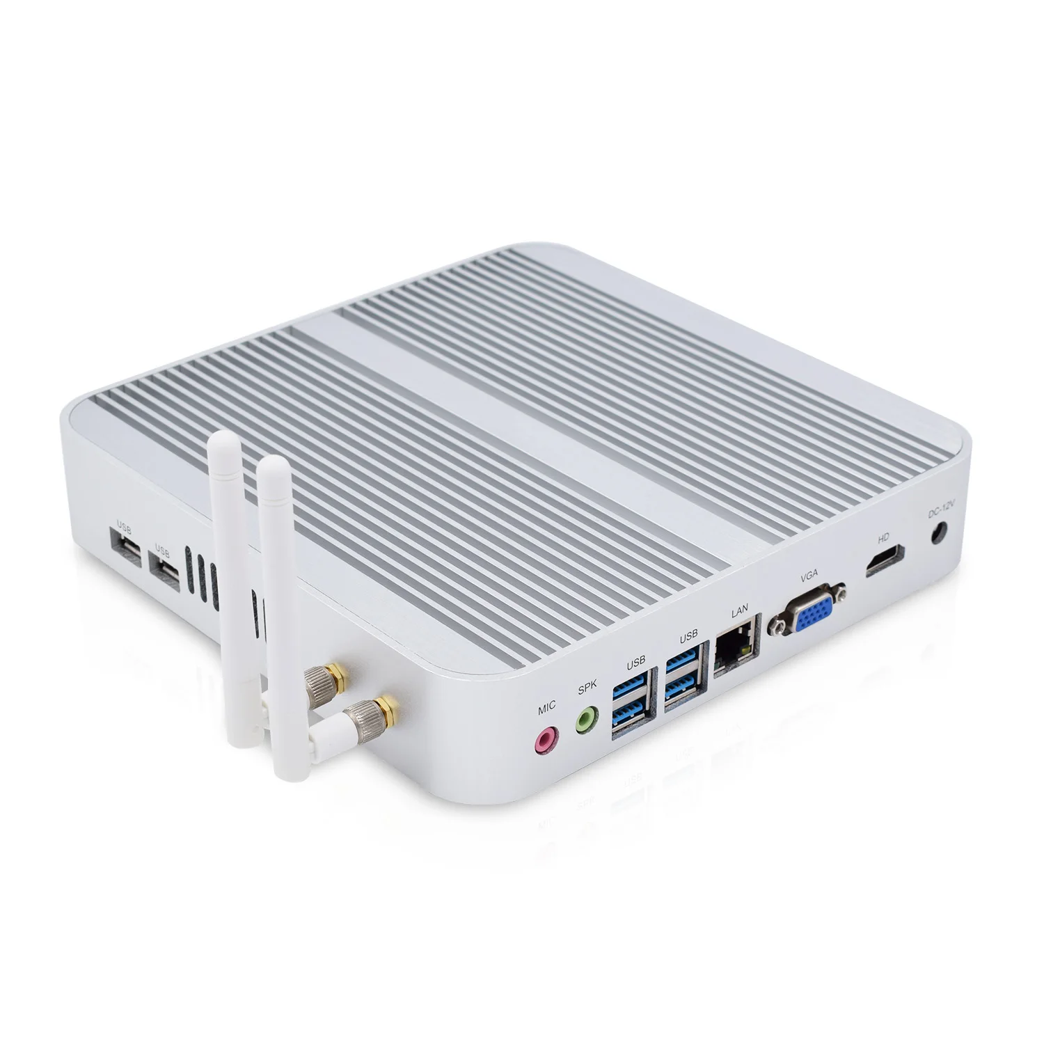 home server mini pc i3 7100u fanless desktop support ubuntu linux win10