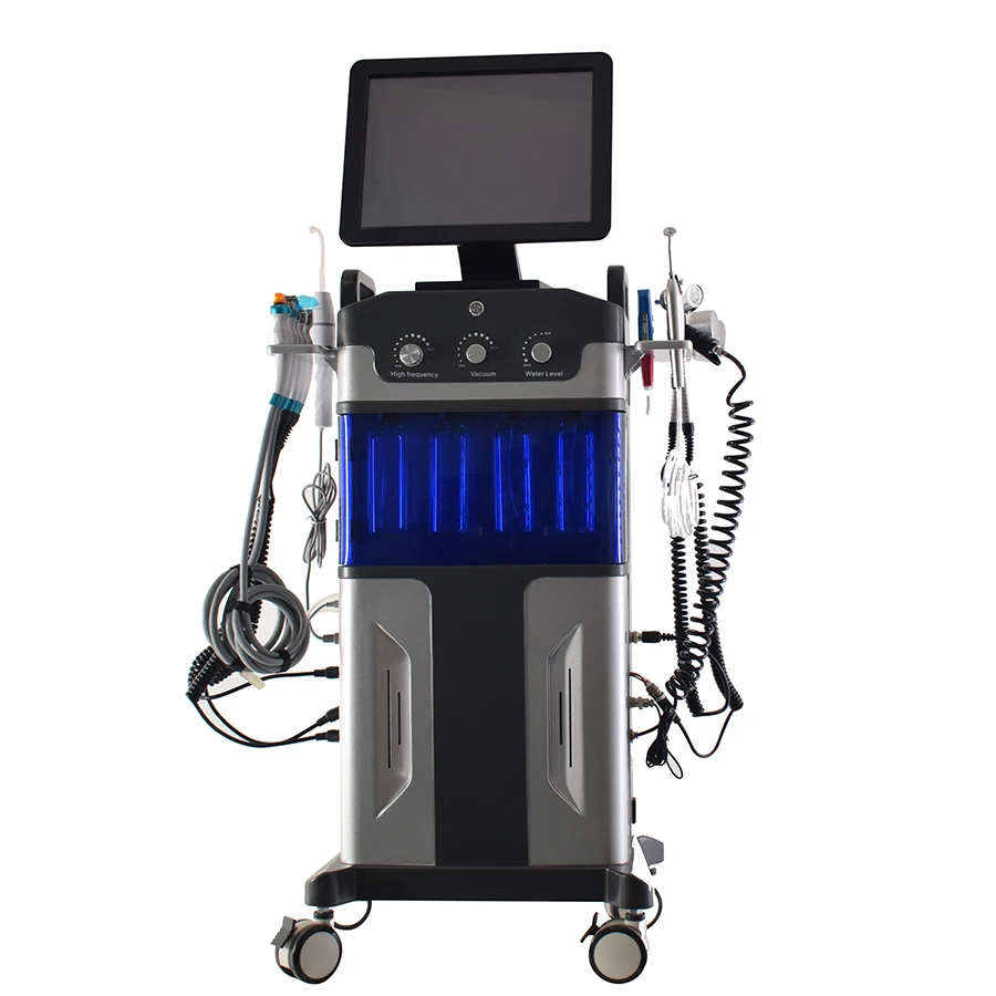 2023 14 in 1 customized Spa Facial Skin Management  Salon Multifunction dermabrasion 7 in 1 smart ice Diamond Facial Machine