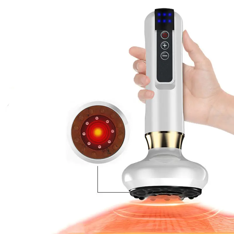 Electric Gua Sha Vacuum Suction Cups Massage Device Wireless Body Scraping Negative Pressure Heat Back Face Hand Foot Massager