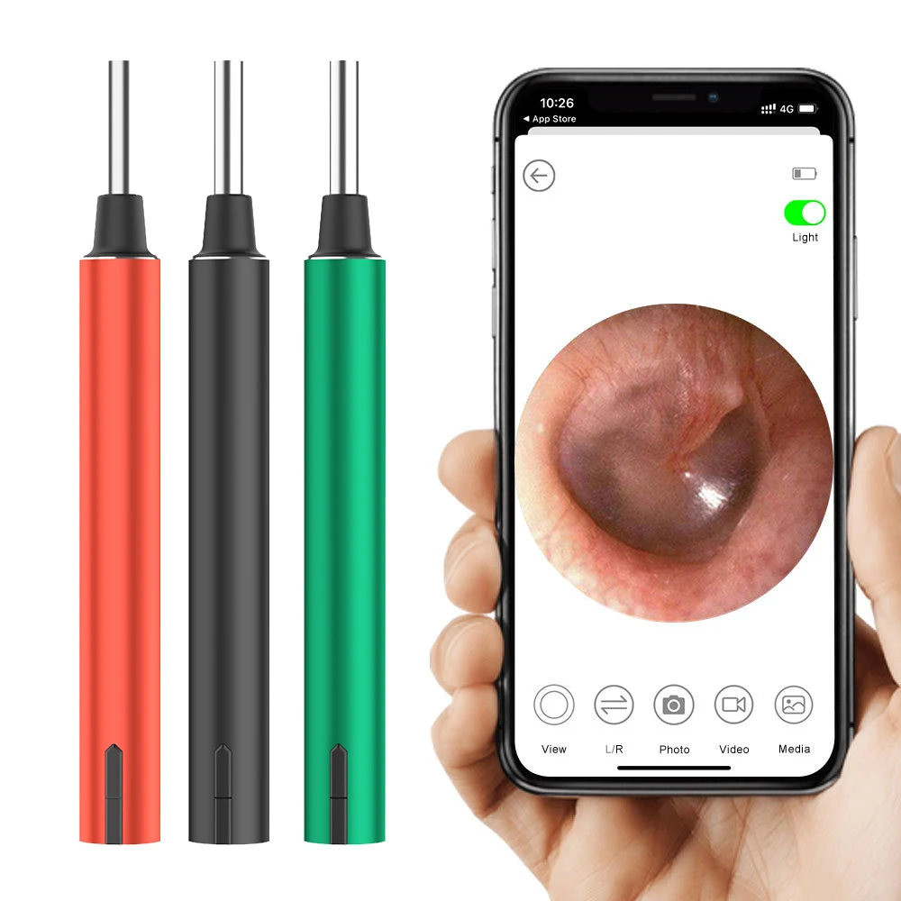 Health ear care ear wax remover video otoscopio wifi otoscope wireless endoscope camera