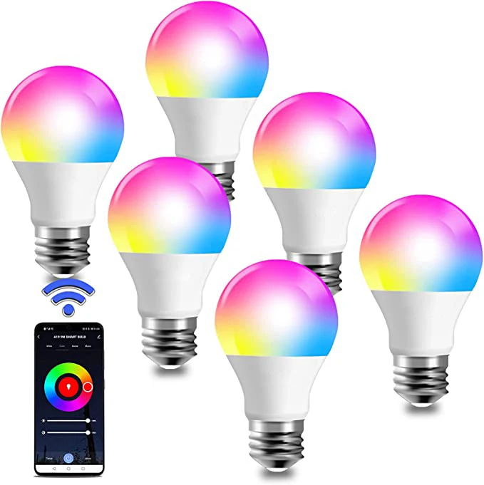 Fxpot Smart Alexa Led Light Hot Sale Wireless Tuya E27 Color Change Led Remote App Control Smart RGB WIFI Light Bulb