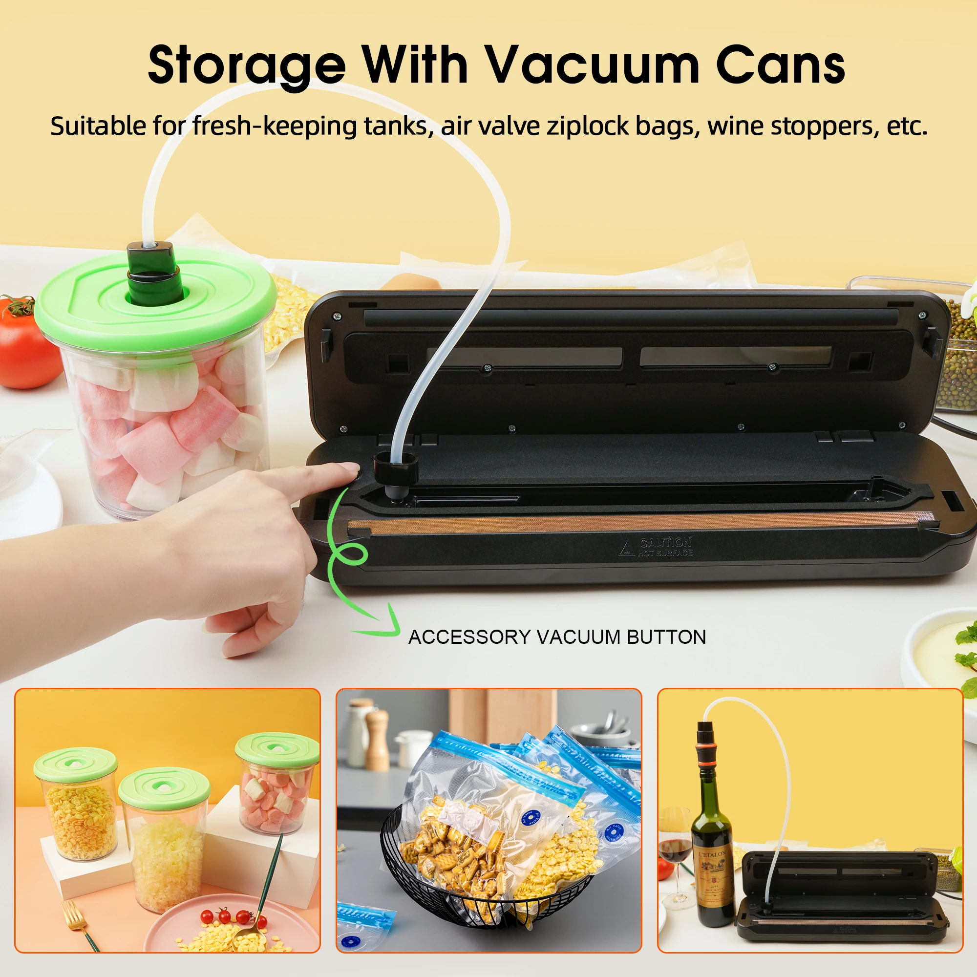 Portable Wine Dry Moist Food Household Electric Vacuum Sealer Suction Machine