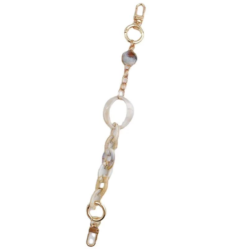 Acrylic Double Chain Portable Mobile Phone Lanyard Diy Jewelry Accessories Retro Mobile Phone Case Chain 2021