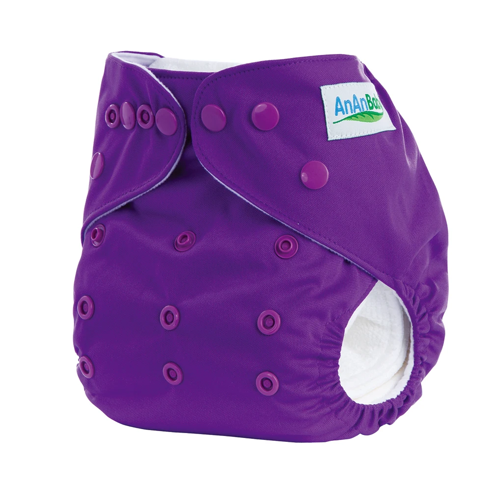2023 AnAnBaby Ecological  Environmental Leak Proof  Plain Color  Baby Diapers