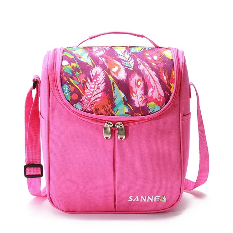 aluminium foil material pink cute pineapple custom thermal shopping cooler bag with logo