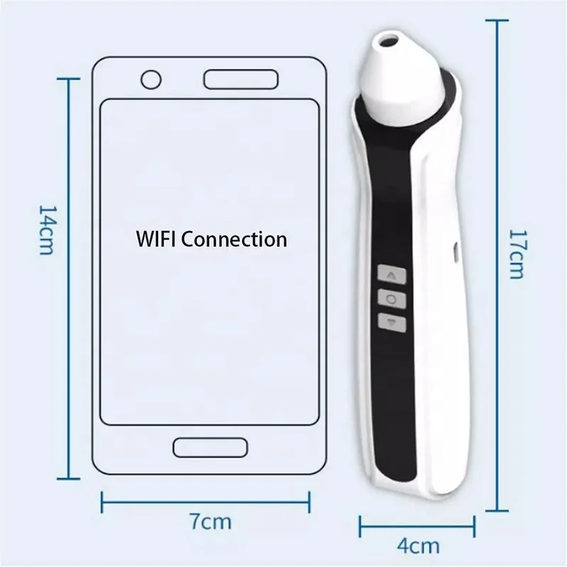 2021 Microscope Camera WiFi Visual HD Phone 1080P Display Pore Clean Vacuum Suction Blackhead Removal Instrument