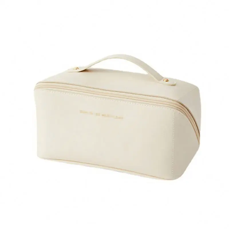 J21450 Portable Makeup Bag Opens Flat For Easy Access,Waterproof Large Cosmetic Bag Toiletry Bag,Travel Accessories Case Organ