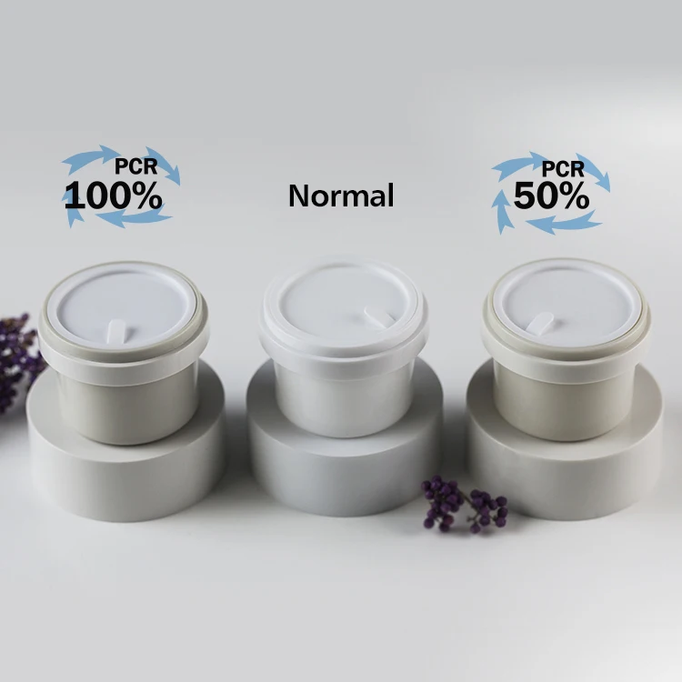 100% PP PCR Refill  Plastic Dual Airless Pump Bottle With Refillable Inner Bottle