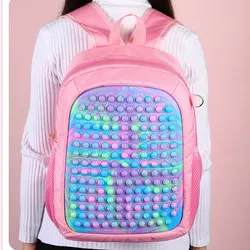 Fidget popper bolsa mochila 16.5inch large student back pack popits school bag for girls boys
