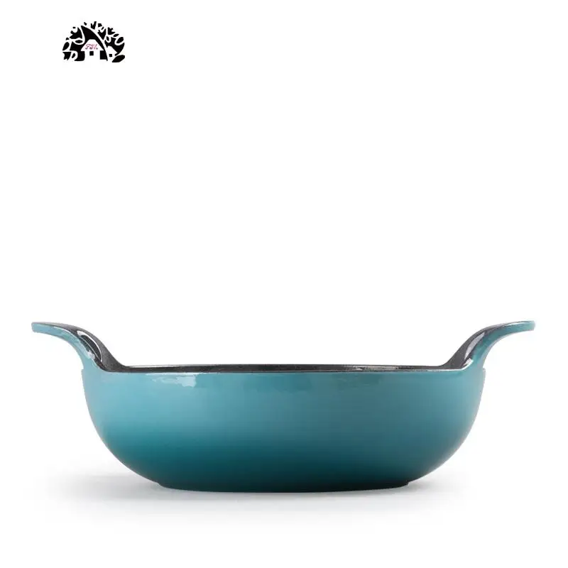 Cast iron enamel pot household enamel double ear ingot pot multifunctional stew pot induction cooker universal