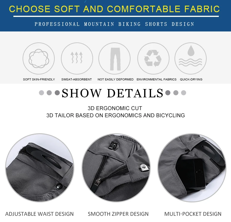 MTB Shorts HOT Sale Bicycle Mountains Bike Cycling Sportswear Men Custom OEM ODM Polyester Spandex Accept Customer Logo OEM