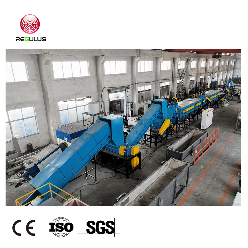 PP PE Soft Materials Shredding Line PE Film PP Shopping Bags Washing Recycling Line