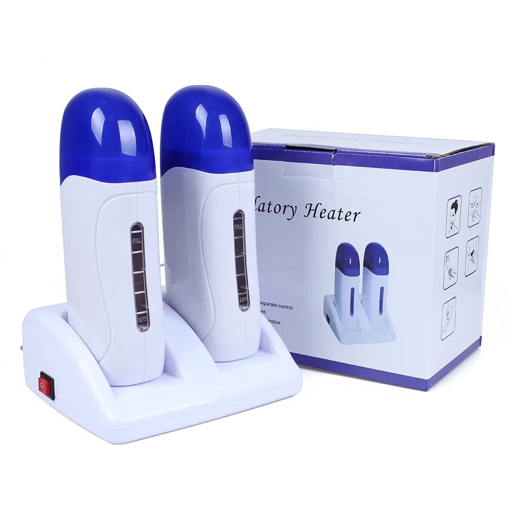 Professional Beauty Salon Depilatory Use Hair Removal Two Seat double  wax heater Roll-On Wax roller wax Machine
