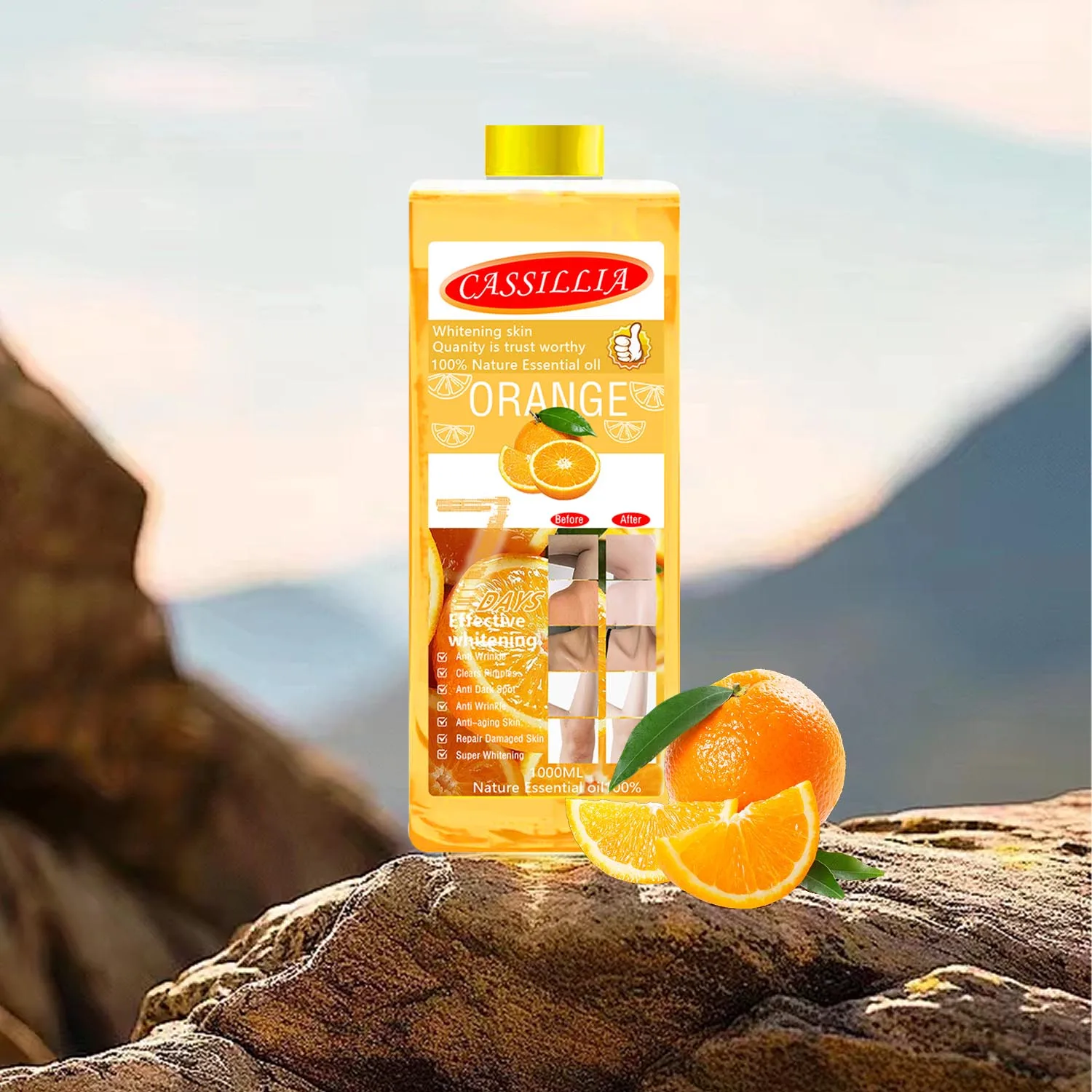 Nature Essential Oil 100% Glowing Super Whitening Skin Anti-aging Dark Spot Removal Face&Body Lightening Massage Oil