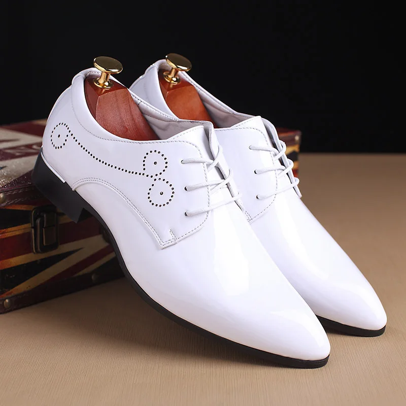 High Quality Fashion Brand Business Men Formal Shoes Oxford Leather Dress Pointed Wedding Shoes for Men us Size 13 14 15