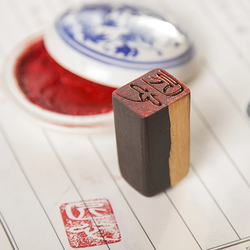 Wholesale Square Customize Wooden Seal Stamp