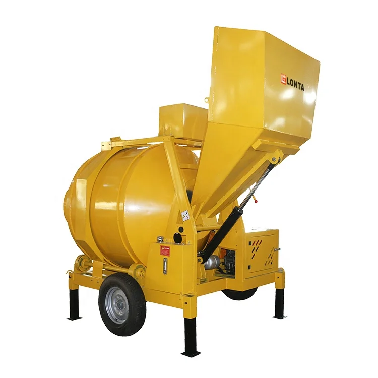 LONTA JZC750DH 750L 5 bags hydraulic pump diesel self loading mud mortar cement mixer machine concrete mixer machine 750L