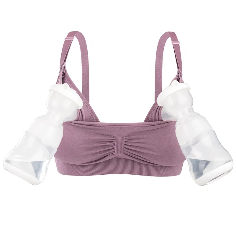 Ready to Ship Plus Size Manufacturer Nursing Seamless Breathable Breast Feeding Bras For Maternity Moms