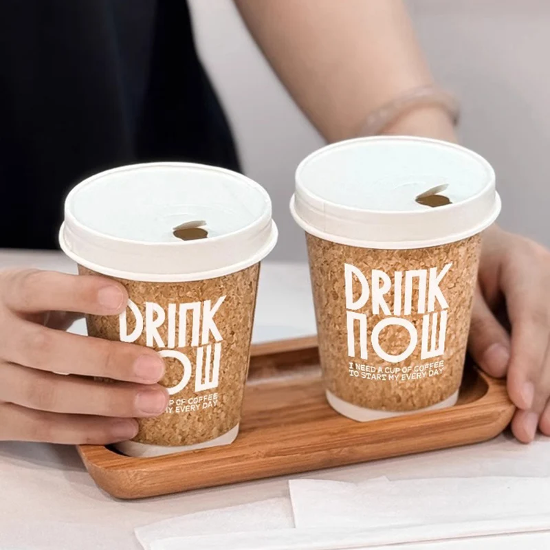 Food grade custom pla degradable 8oz 16oz to go disposable hot coffee paper cup with logo