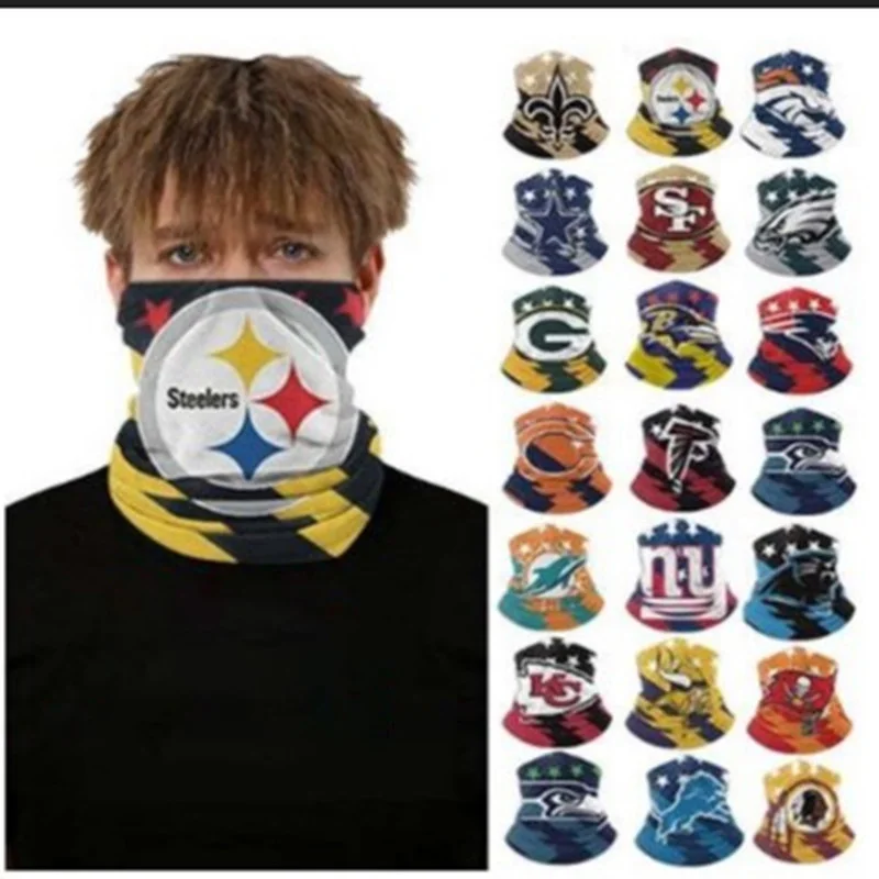 Football Team Printing bandana Adult Warm Neck Gaiter Masking Cover Outdoor Sports Dustproof Bandana