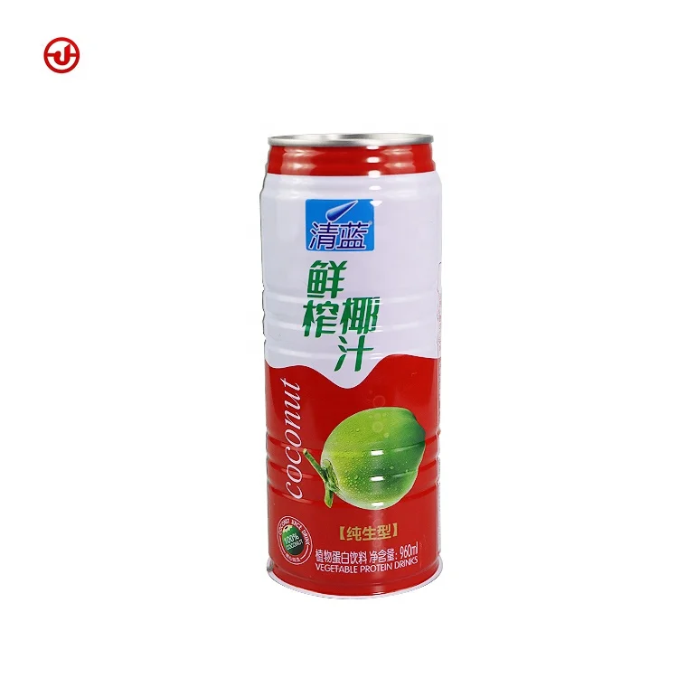 Buy High Quality 960ml Printing Tinplate Beverages Containers For Coconut Juice