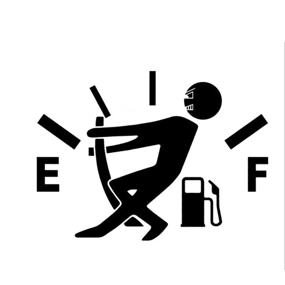 1Pcs Funny Decal Car Sticker Pull Fuel Tank Pointer Reflective Car Styling Car Sticker Funny Decoration Sticker Auto Accessories