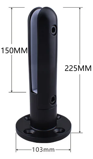 Modern Gold Glass Stair Railing Balustrade Stainless Steel Spigot Clamp Contemporary Deck Balcony Poor Swimming Pool Fence