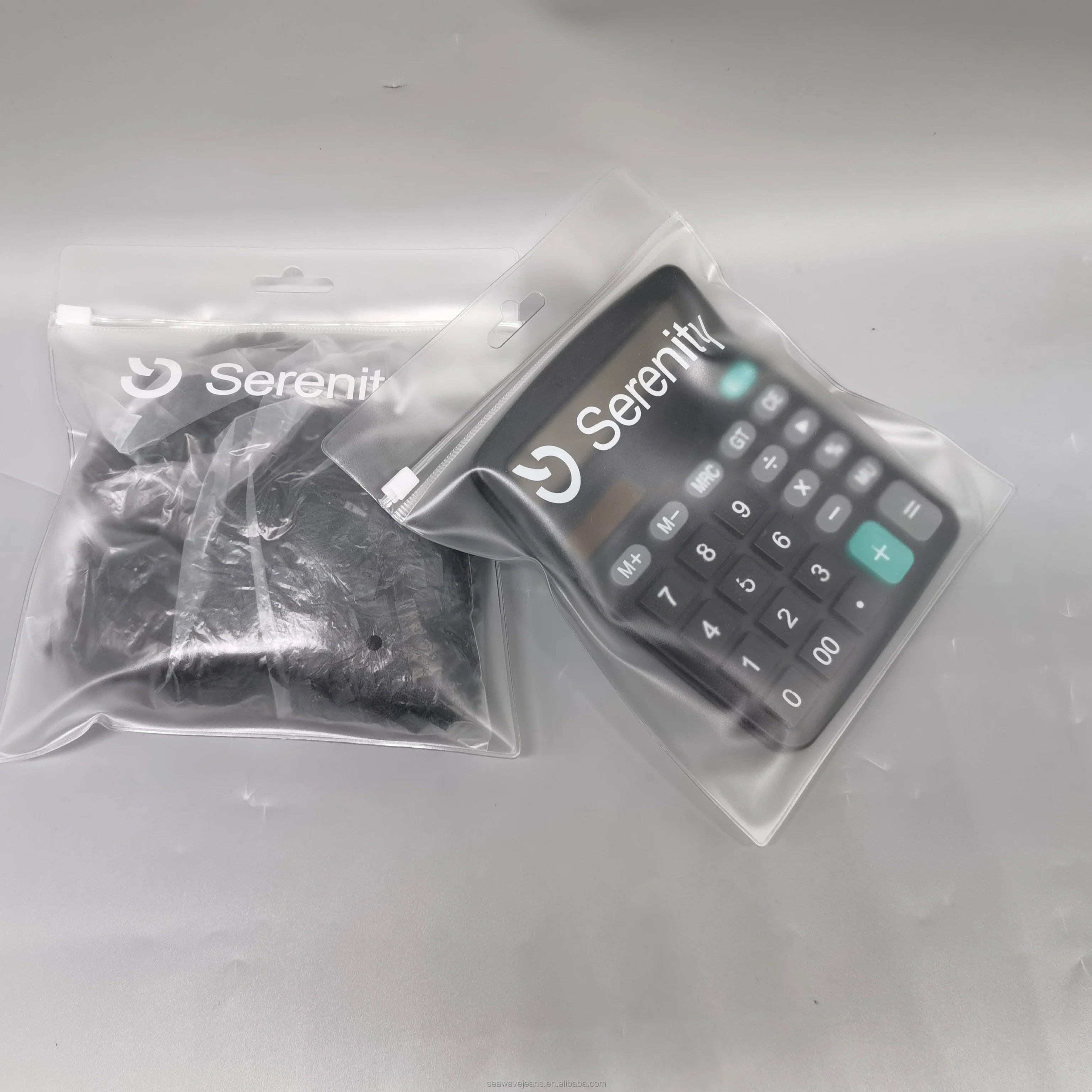 Hot sale pvc zipper bag with handle plastic hair  packaging bag  hair clips zip lock bag for Boutiques